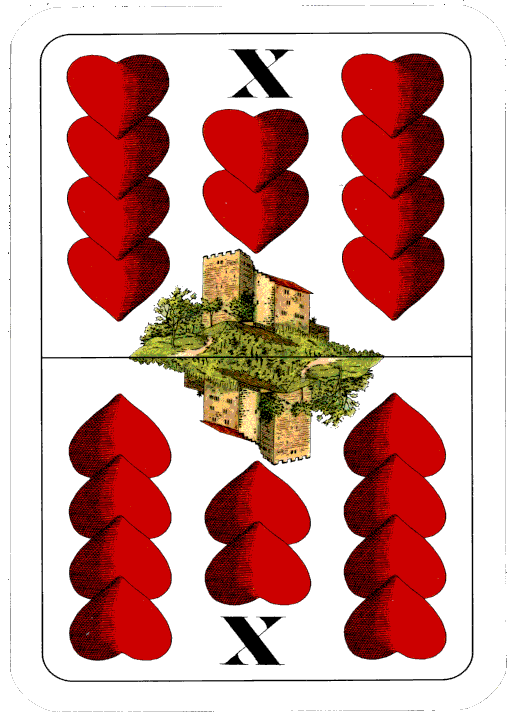 Ten of hearts, Hungarian pattern
